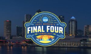 A graphic for the 2025 Final Four in Tampa, Florida.