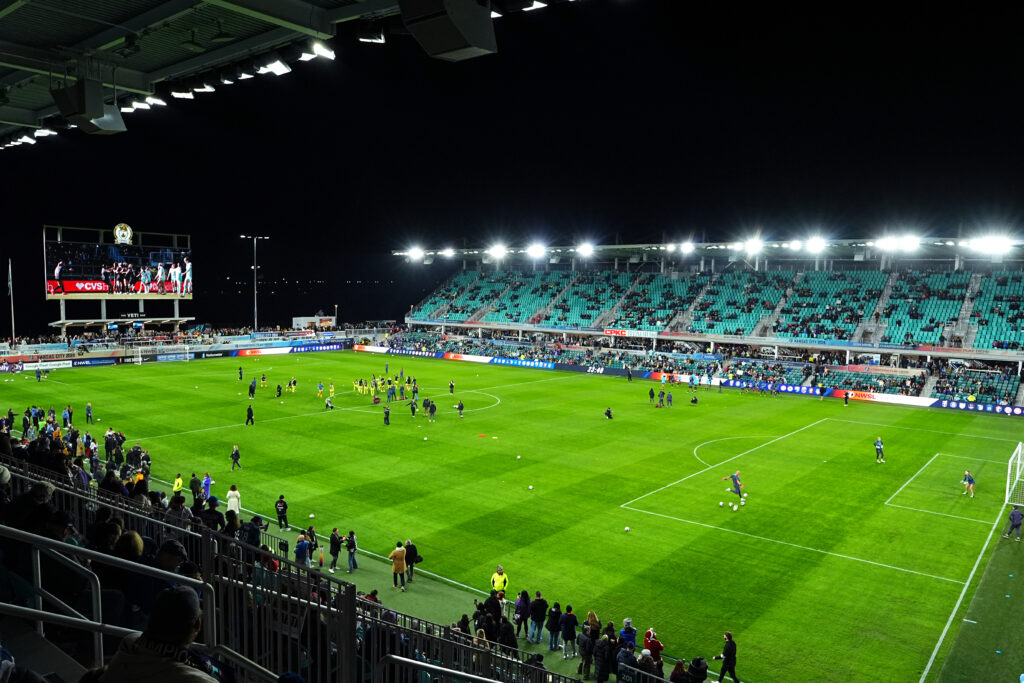 A view of CPKC Stadium before the 2024 NWSL Championship game kicked off.