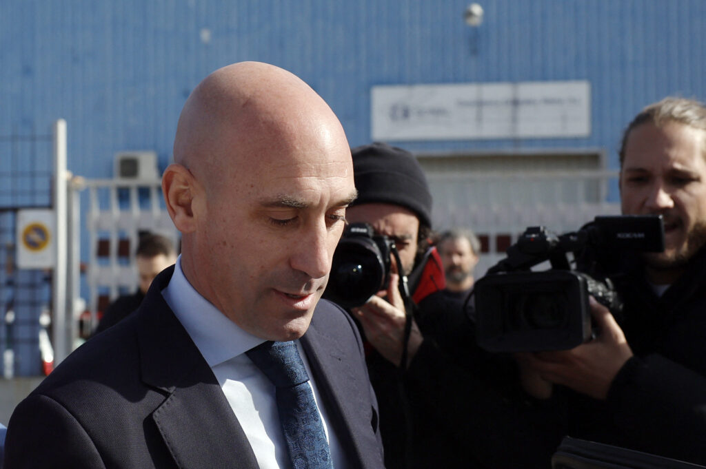 Luis Rubiales leaves Spain's high court on the last day of his sexual assault trial.