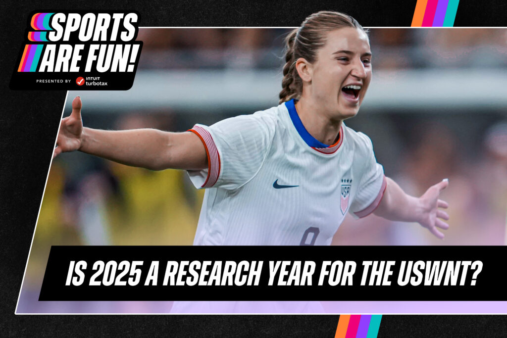 Cover image for Sports Are Fun! with Kelley O'Hara podcast.