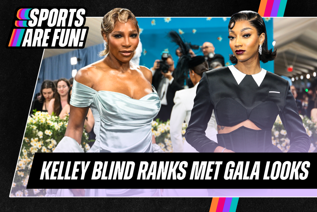 Cover image for Sports Are Fun! with Kelley O'Hara featuring the Met Gala.
