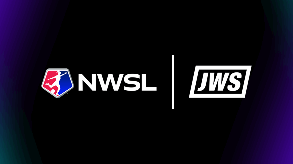 Graphic for NWSL x Just Women's Sports media rights partnership.