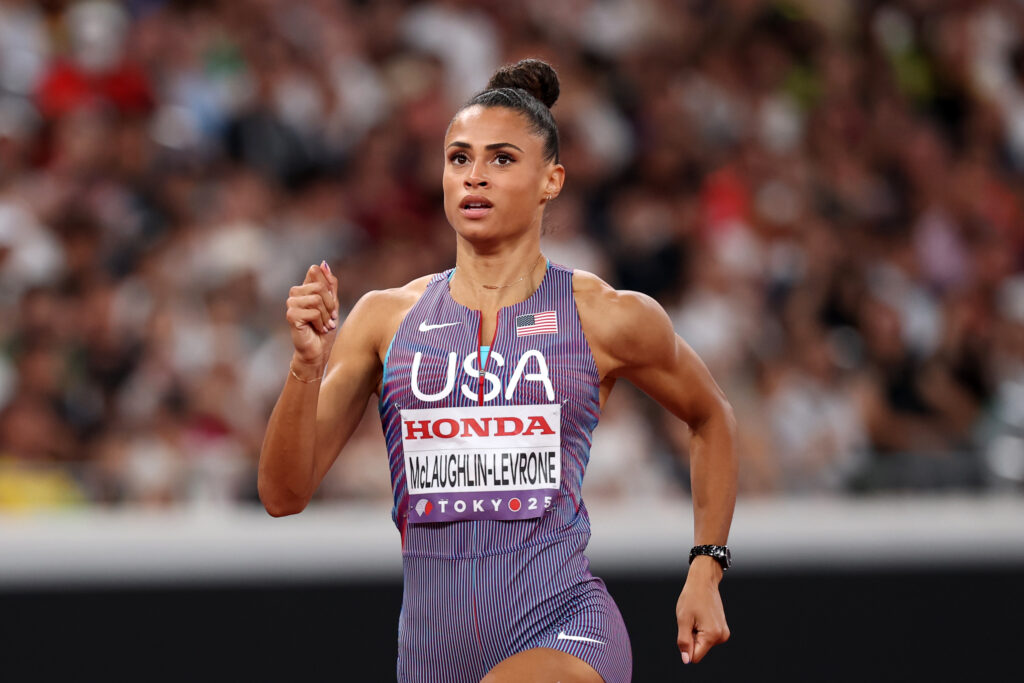 US star Sydney McLaughlin-Levrone runs in the 400-meter semifinals at the 2025 World Athletics Championships.