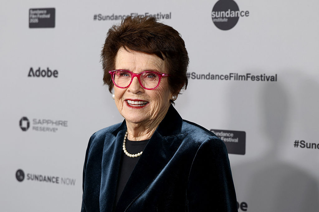 Billie Jean King attends the "Give Me The Ball!" Premiere during the 2026 Sundance Film Festival at Eccles Center Theater on January 26, 2026 in Park City, Utah.