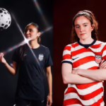 USWNT stars Alyssa Thompson and Rose Lavelle model the new 2026 US Soccer jerseys.