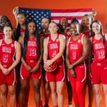 Team USA poses prior to the 2026 FIBA World Cup Qualifying Tournament.