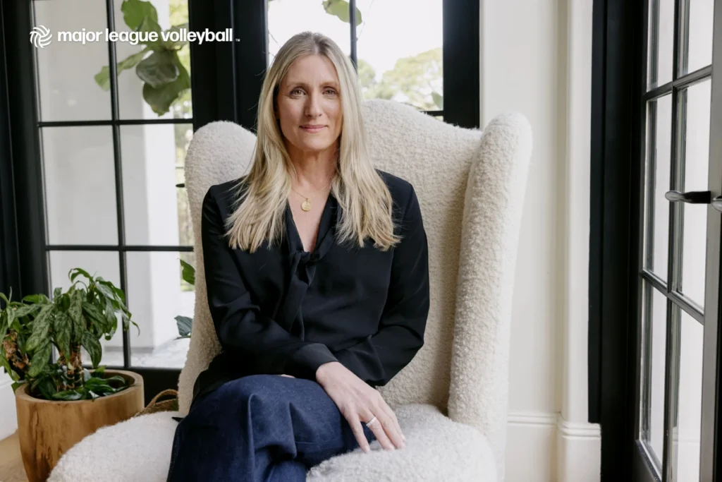 MLV commissioner Jaime Weston sits in a chair.