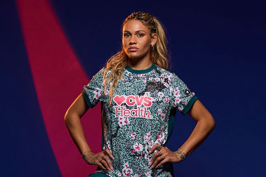 Trinity Rodman #2 of the Washington Spirit poses for the official NWSL portraits at The Westin Bonaventure Hotel & Suites, Los Angeles on January 29, 2026 in Los Angeles, California.