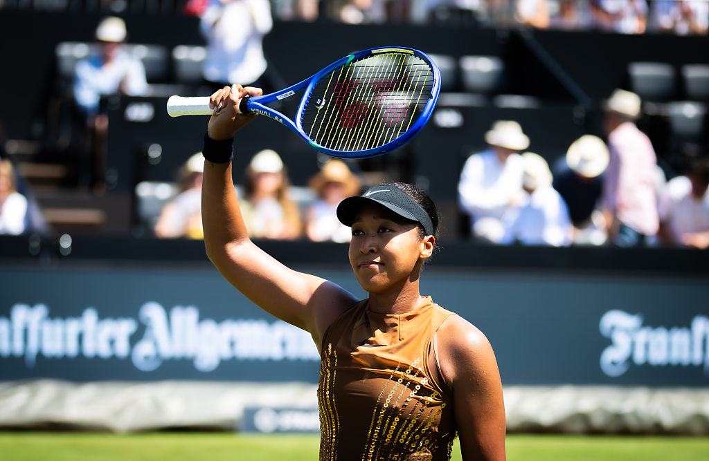 agdalena Frech of Poland in the first round on Day 2 of the Bad Homburg Open on June 22, 2026 in Bad Homburg, Germany