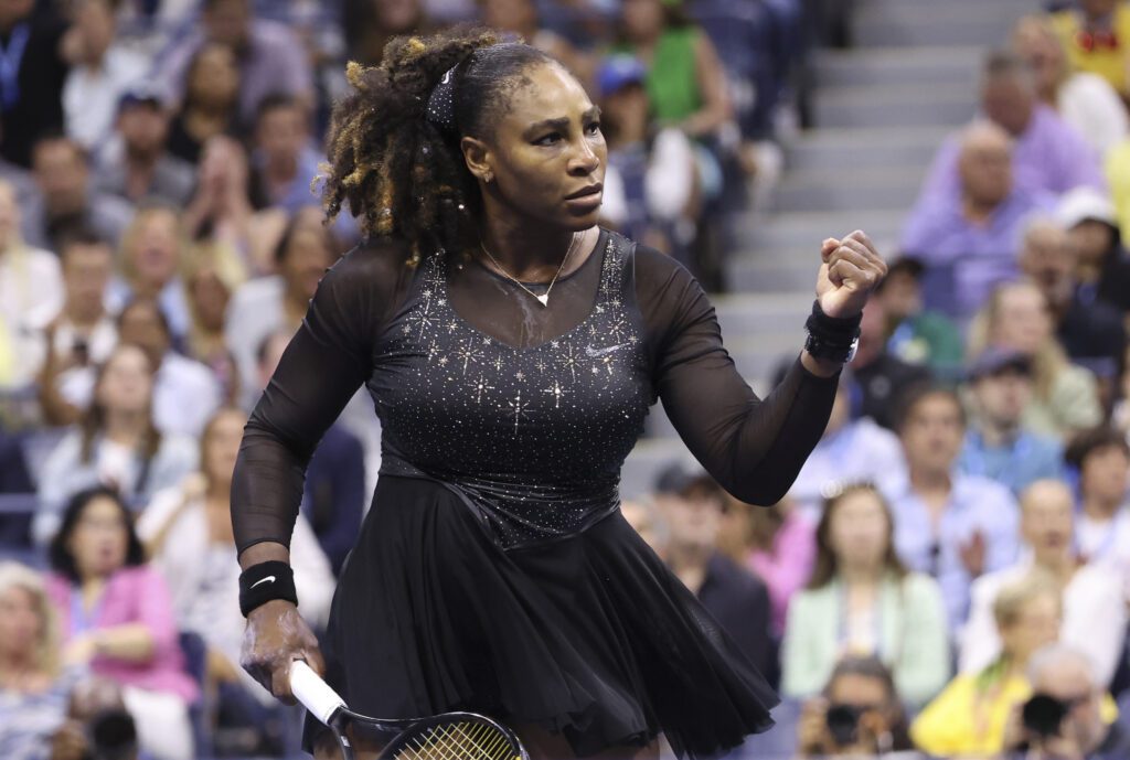 Serena Williams of USA during her last career match against Ajla Tomljanovic of Australia during day 5 of the US Open 2022, 4th Grand Slam event of the season at the USTA Billie Jean King National Tennis Center on September 2, 2022 in Queens, New York City ahead of Wimbledon 2026.