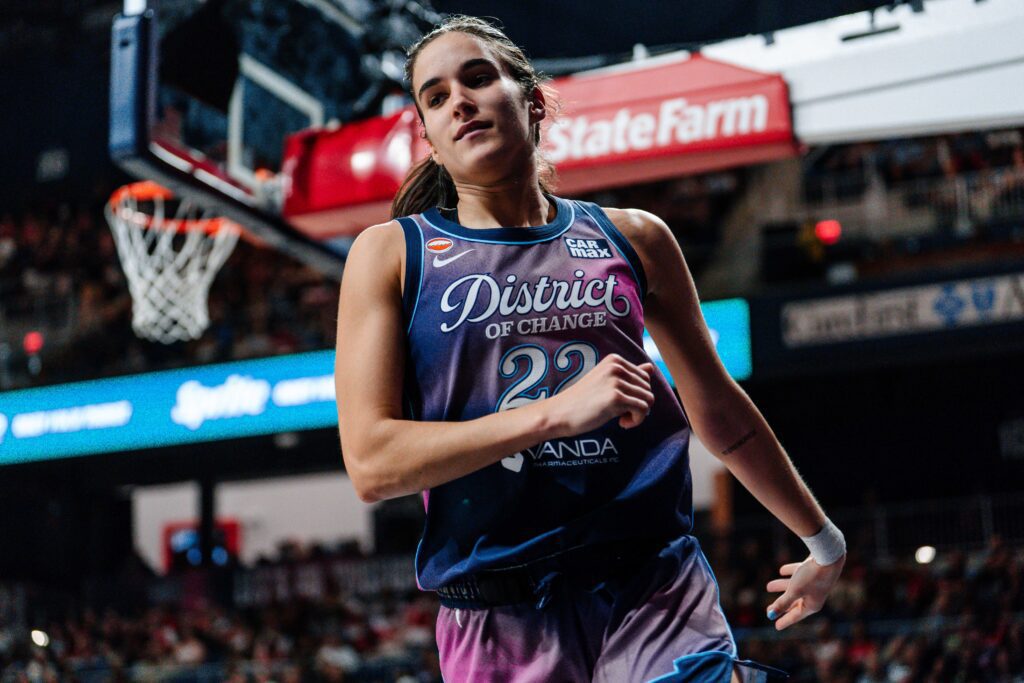 Washington Mystics guard Sonia Citron (22) during the second half against the Toronto Tempo at CareFirst Arena.