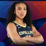 Graphic depicting 2026 WNBA All-Star 3-Point Contest winner Azzi Fudd.