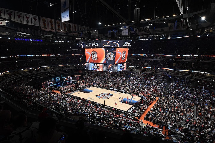 An overall view of the arena during the 2026 WNBA All-Star Game 2026 on July 25, 2026 at United Center in Chicago.