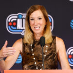 WNBA Commissioner Cathy Engelbert speaks with media before the 2026 WNBA All Star Game at United Center.