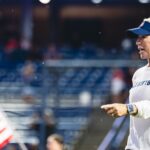 Patty Gasso coaches USA Softball at the WBSC Women's Softball World Cup.