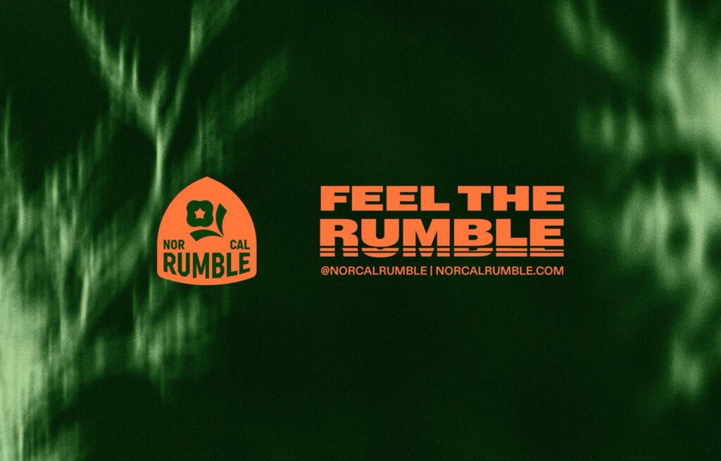 Graphic of Major League Volleyball expansion team NorCal Rumble’s official MLV logo.