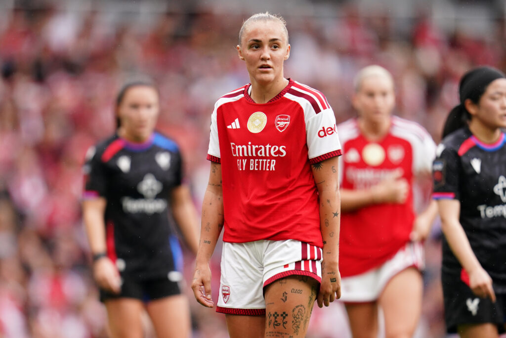 Georgia Stanway of Arsenal during the Women's Super League match between Arsenal and Crystal Palace at the Emirates Stadium in London, United Kingdom.