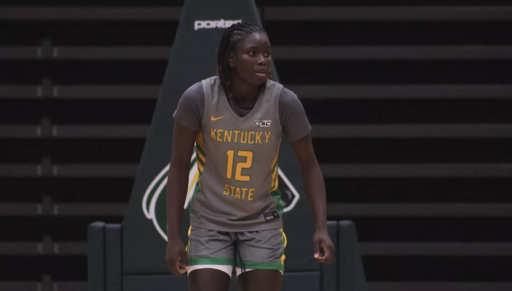 Kentucky State University women's basketball center Amina Seck.