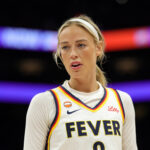Indiana Fever guard Sophie Cunningham (8) against the Phoenix Mercury at Mortgage Matchup Center.