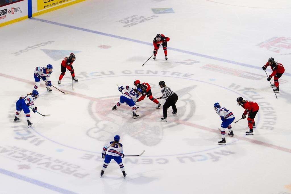 Team USA and Canada tip off in the first of a two game exhibition series, in preparation for the IIHF World Championships.