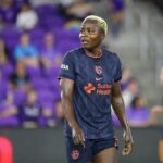 Racheal Kundananji #9 of the Bay FC watches play against Orlando Pride at Inter&Co Stadium on May 29, 2026 in Orlando, United States.