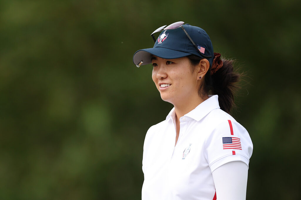 Rose Zhang of Team United States looks on during a practice round prior to the Solheim Cup 2026 at Bernardus Golf on September 08, 2026 in Cromvoirt, Netherlands.