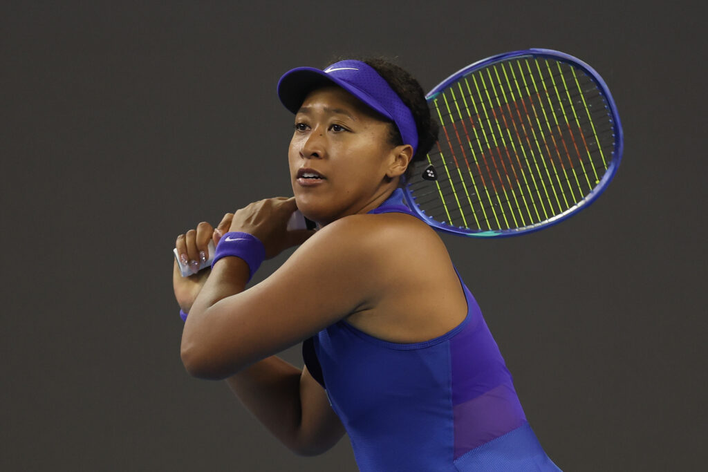 Naomi Osaka of Japan reacts against Maria Timofeeva of Uzbekistan in the Women's Singles second round match on day three of China Open at the National Tennis Center on October 02, 2026 in Beijing, China.