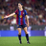 Aitana Bonmati of FC Barcelona reacts during the Liga F Moeve 2026/27 match between FC Barcelona and Real Madrid CF.