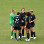 Tierna Davidson #12 of United States (C) and teammates react prior to the international friendly match between United States and Spain.