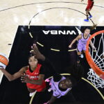 Angel Reese #5 of the Atlanta Dream drives to the basket during the game against the Golden State Valkyries during Game Two of the 2026 WNBA Finals on October 19, 2026 at the Chase Center in San Francisco, CA.