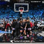 The Golden State Valkyries huddle up before the game against the Atlanta Dream during Game Four of the 2026 WNBA Finals on October 24, 2026 at State Farm Arena agains the Atlanta Dream.