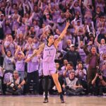 Gabby Williams #1 of the Golden State Valkyries celebrates during the game against the Atlanta Dream during Game Five of the 2026 WNBA Finals.