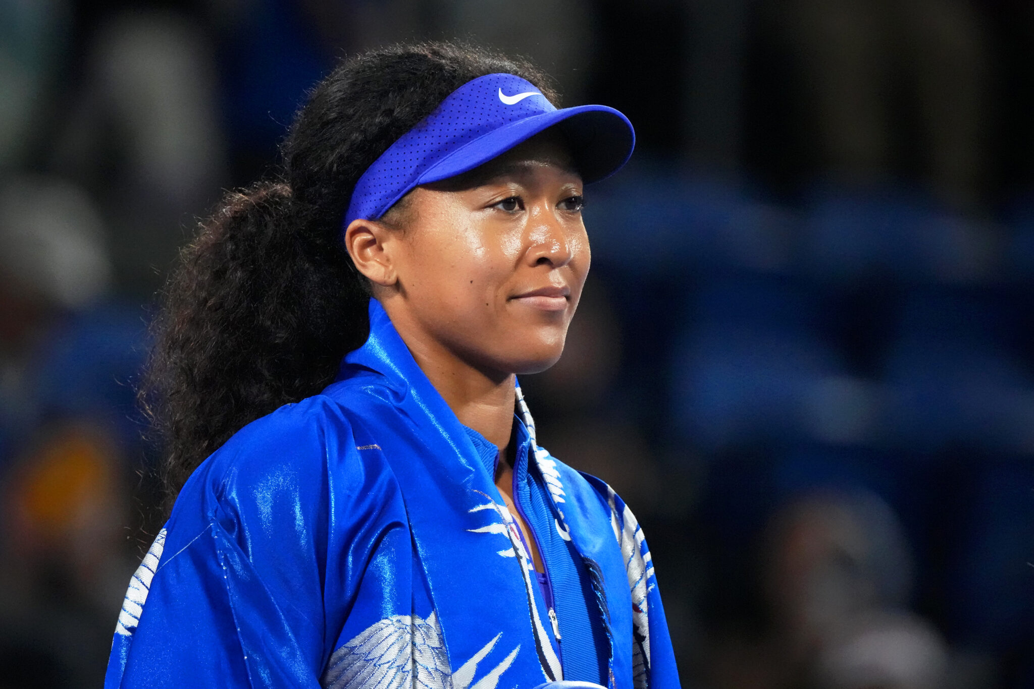 Naomi Osaka returned to Tokyo for the 2026 Pan Pacific Open, scoring a win after debuting a custom-made homecoming walk-on outfit. (Koji Watanabe/Getty Images)
