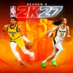 Key art for NBA 2K27 Season 2 featuring Indiana Fever star Caitlin Clark.